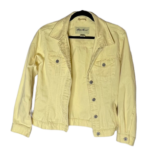 Eddie‎ Bauer Jean Jacket Size Small Yellow